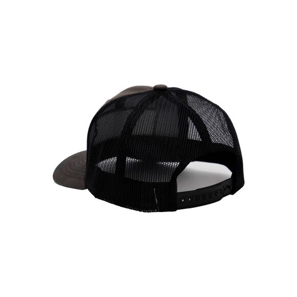 Rifle American Flag Oiled Faux Leather Trucker Hat:‎ Black - Picture 8 of 11